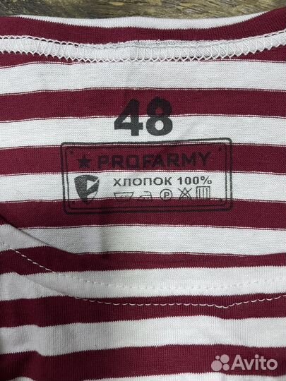 Майка-тельняшка красная