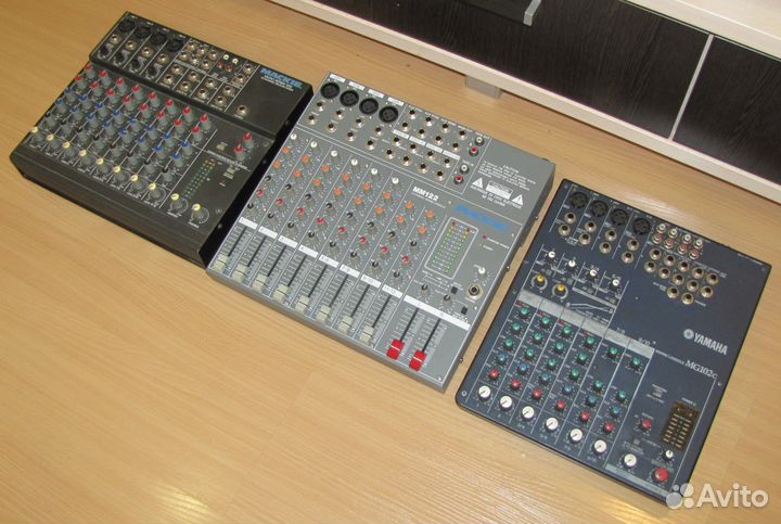 Микшерные пульты Yamaha Phonic Mackie Микшер 3шт