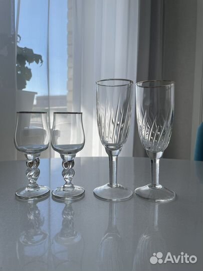 Фужеры рюмки бокалы СССР, гхз