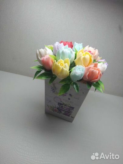 Букет цветов из мыла