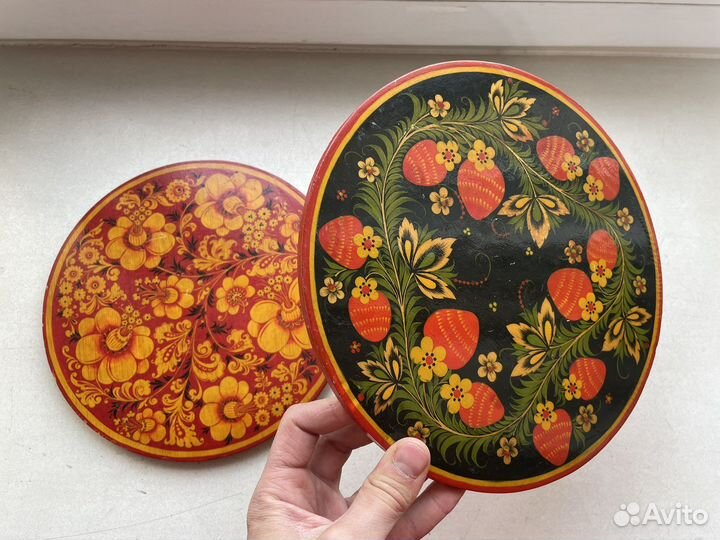 Настенные тарелки ручная роспись хохлома