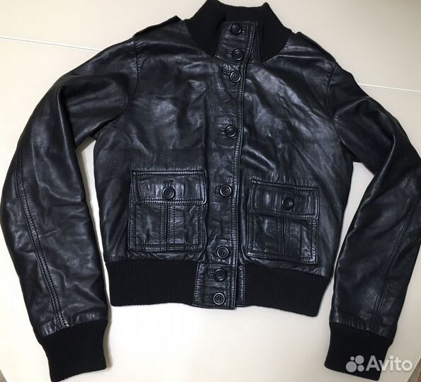 Куртка пилот кожаная винтаж 44-46