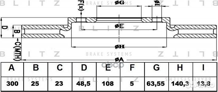 Диск тормозной перед BS0202 Blitz