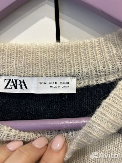 Джемпер zara в полоску