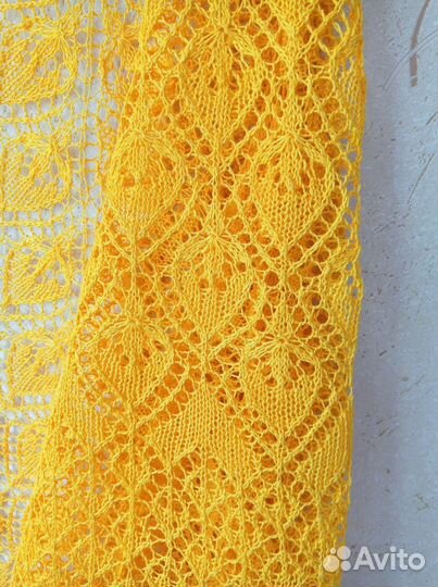 Платок шаль летняя Желтая Лилия