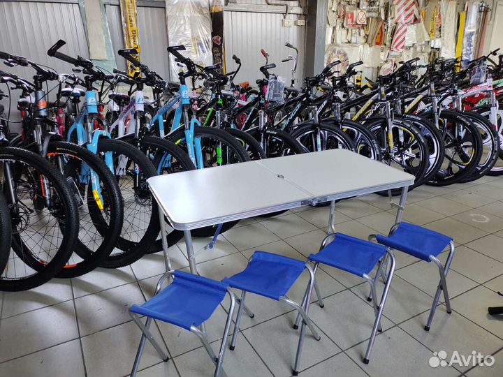 Стол туристический складной с 4 стульями