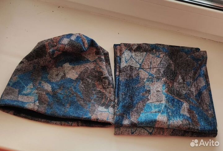 Шапка и снуд комплект женский весна