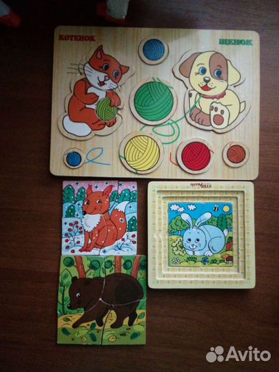 Пазлы деревянные