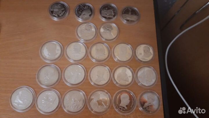 Набор 1 рубль СССР, с 1987 по 1991гг. Пруф