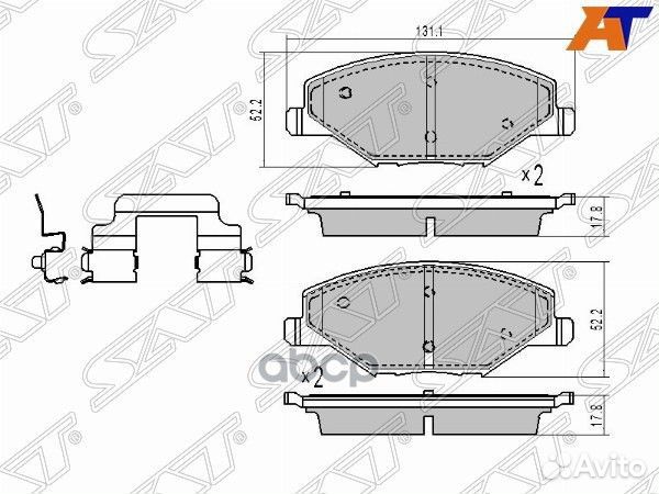 Колодки тормозные перед VAG rapid 12/polo 10