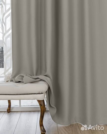 Шторы блэкаут амадео крем новые пошив