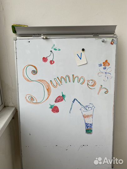 Доска учебная с маркерами