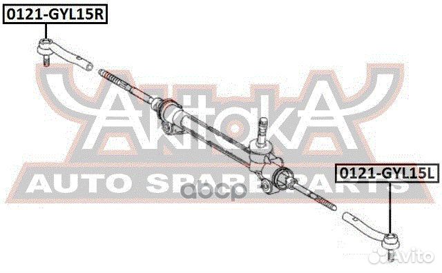 Наконечник рулевой правый 0121GYL15R asva