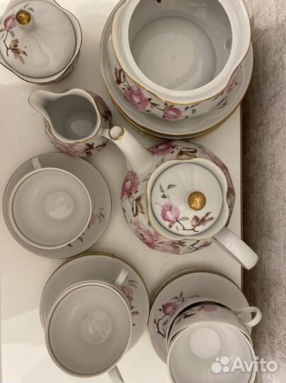 Сервиз чайный jlmenau гдр фарфор винтаж ретро