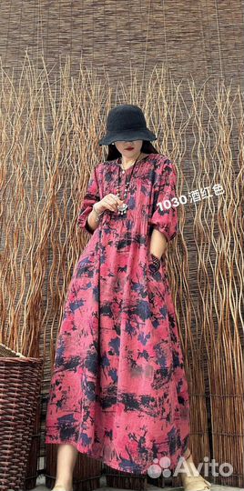 Летнее платье в корейском стиле. Муслин. Хлопок