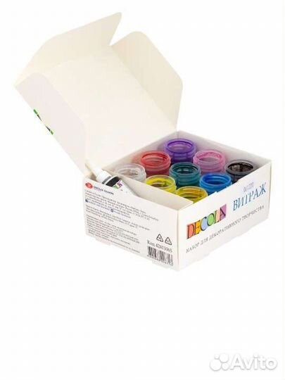 Краски акриловые витражные Невская палитра, 9шт