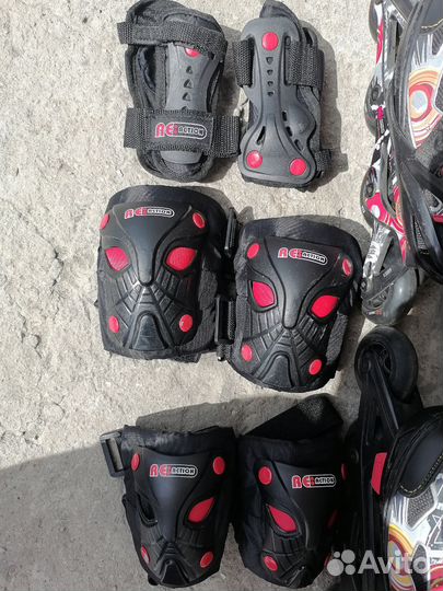 Детские ролики раздвижные и защита