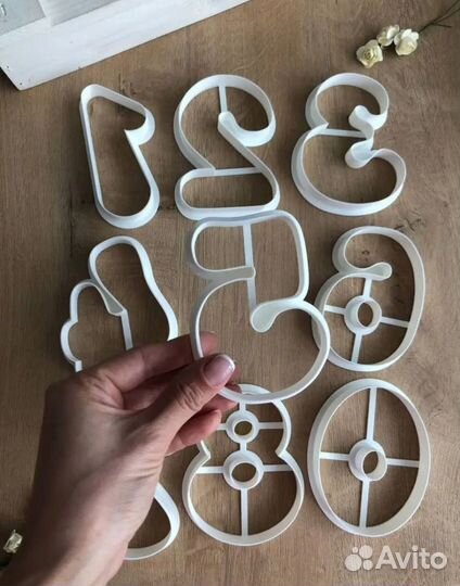 Формочки для пряников и печенья цифры, 9 см