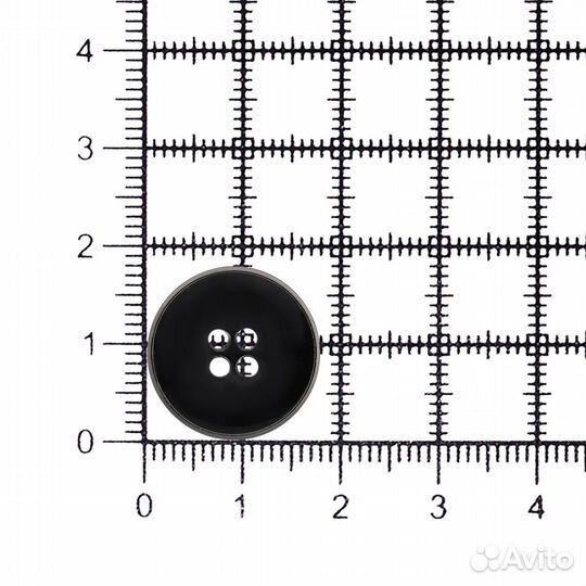 Black/P черный с черным никелем RB z-93 Пуговица 28L (18мм), 4 прокола пластик (Black/P черный с чер