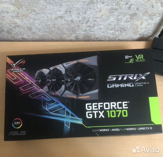 Видеокарта gtx 1070 8gb asus rog