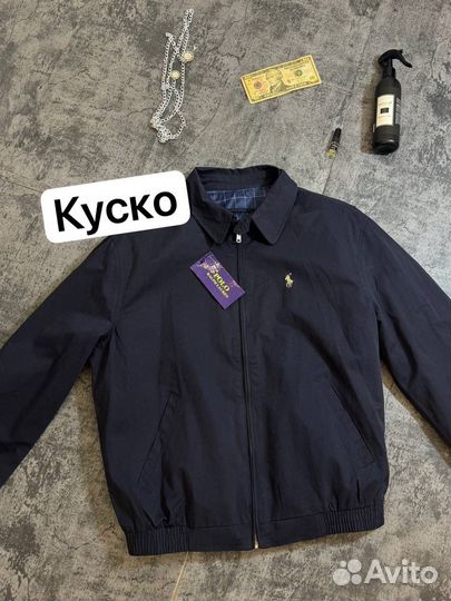 Бомбер Polo ralph lauren винтажная черный