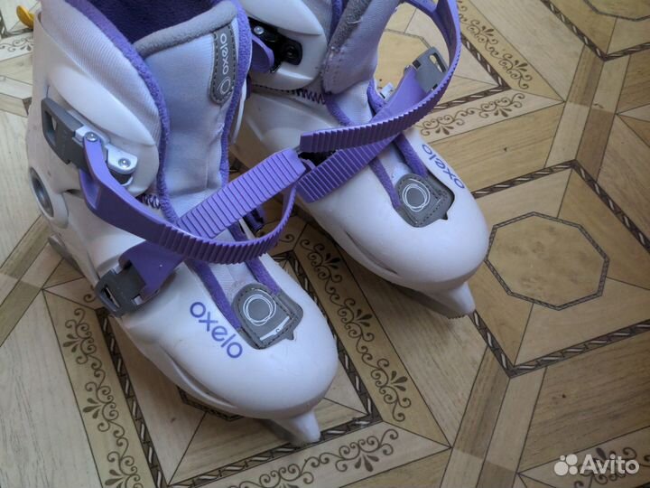Коньки регулируемые детские 32-34