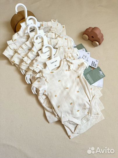 Комплект боди и ползунки H&M 50,56,62