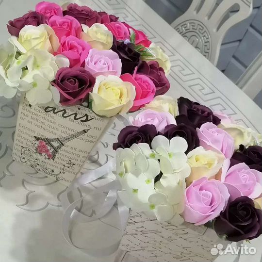 Букет цветов из мыла