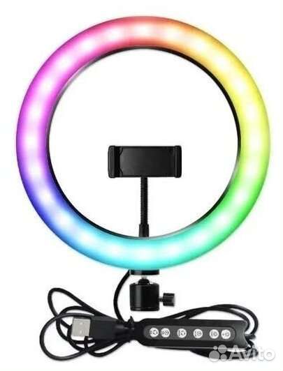 Новая Кольцевая лампа ргб, 26см