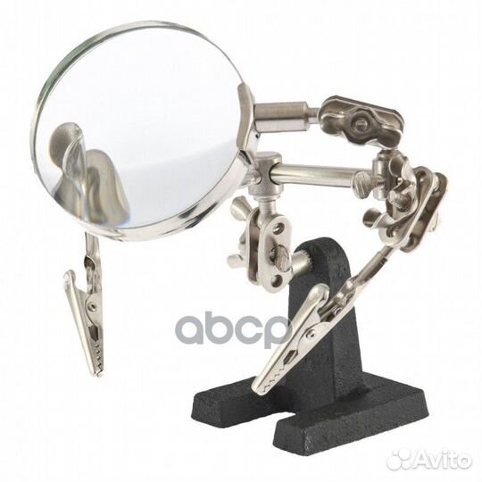 Зажим для пайки Третья рука с лупой sparta 914605