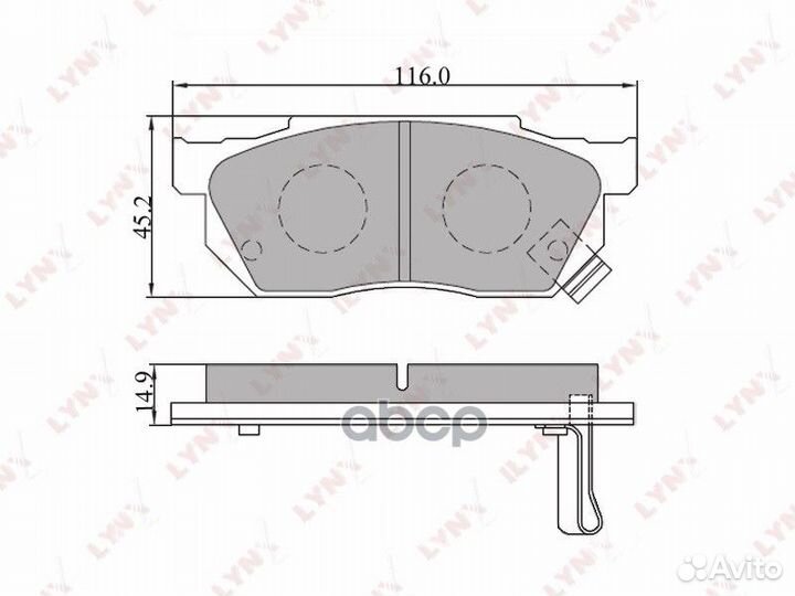 Колодки тормозные дисковые перед BD3412 LYN