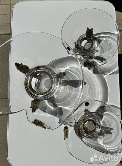 Crystal bohemia ваза для фруктов 3 шт