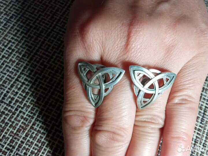 Серьги серебро винтаж,4 пары