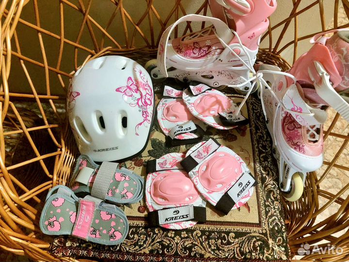 Детские ролики с защитой размер 30-33