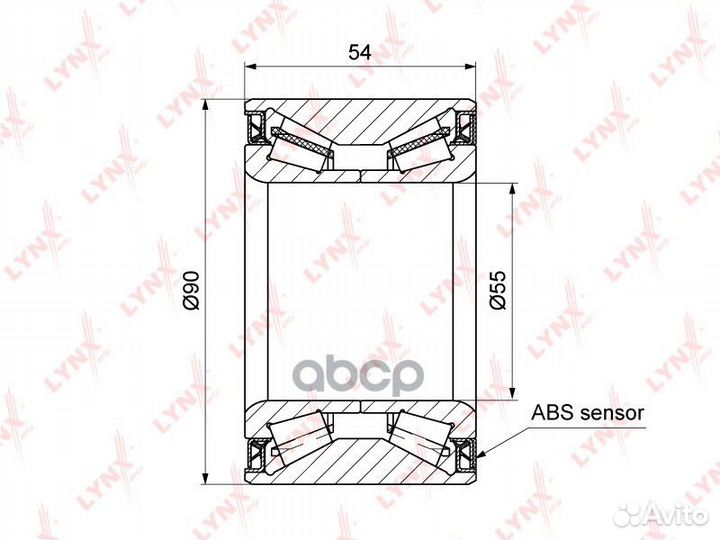 Комплект подшипника ступицы колеса перед WB