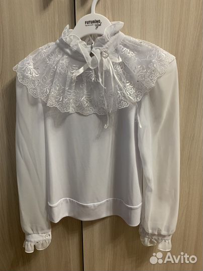 Белая блузка на девочку