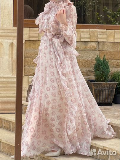 Платье шифоновое M-L