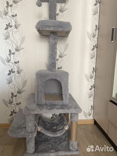 Новый Игровой комплекс для кошек дом Pet бмф Серый