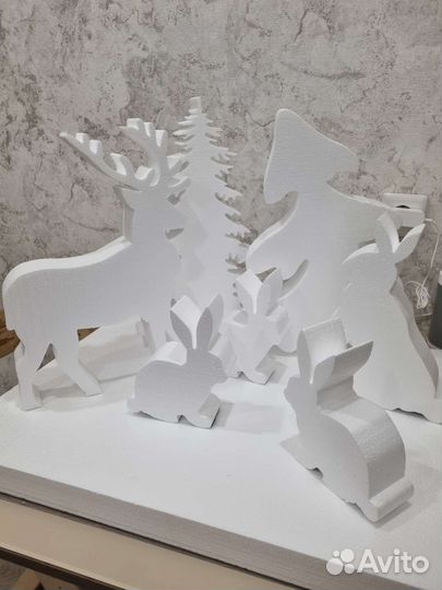 Снежинки из пенопласта новогодние фигурки