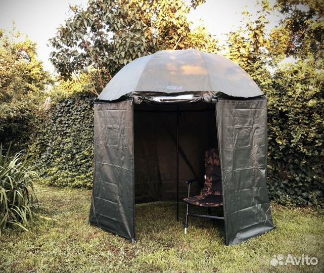 Зонт карповый закрытого типа с окном