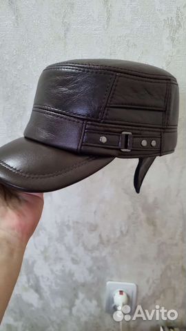 Мужская кожаная кепка
