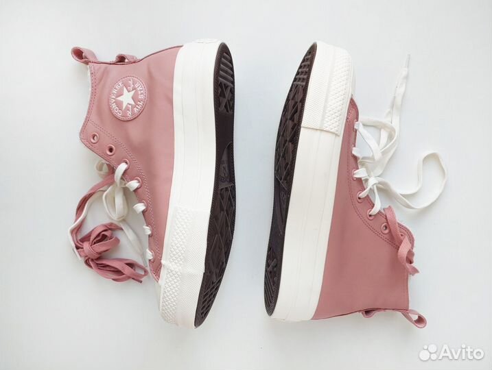 Кожаные утепленные кеды Converse Оригинал