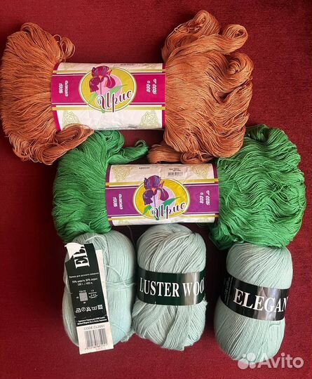 Пряжа ирис и шерсть