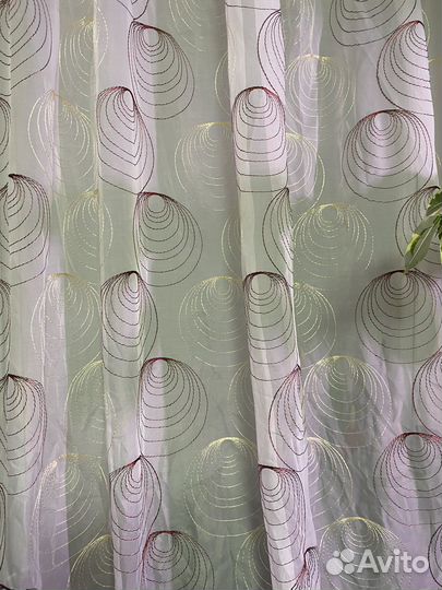 Тюль на большое окно