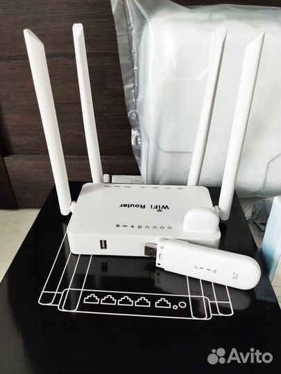 Комплект ZTE MF79 mimo антенна wifi роутер кабеля