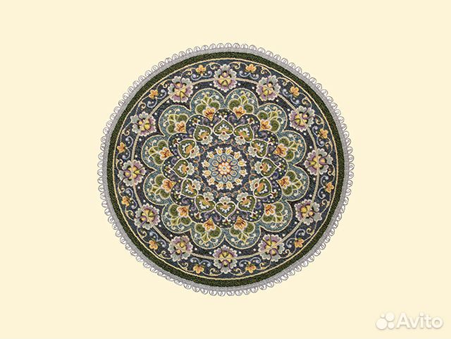 Салфетки. гобелен. квадрат 30х30. круг д55