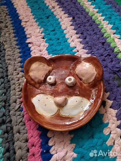 Тарелка из глины ручной работы