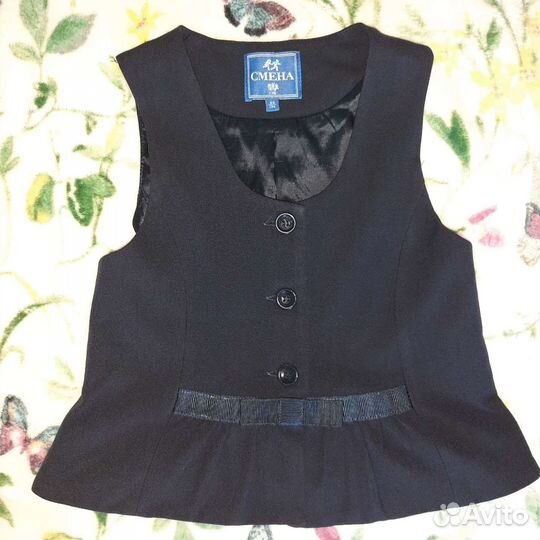 Жилетка школьная синяя 134