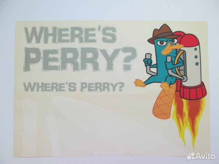 Наклейки Финес и Ферб Перри-Утконос Агент Пи