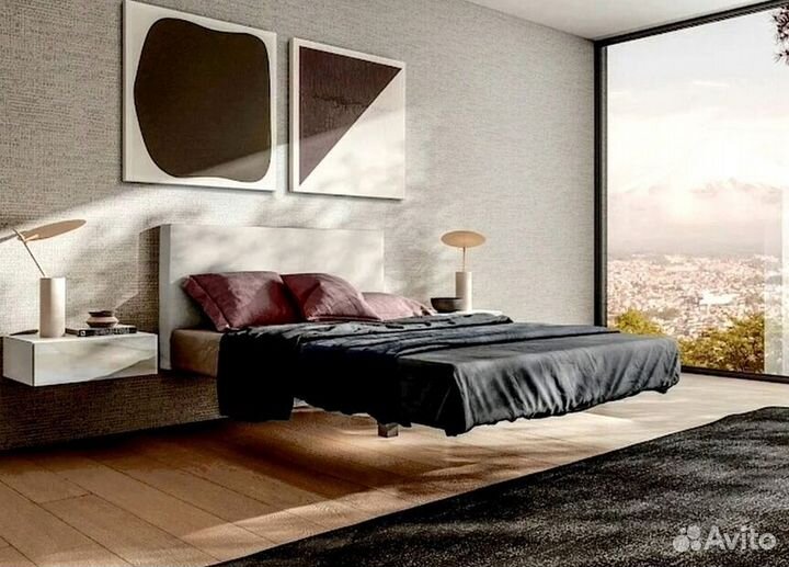 Парящая кровать с подсветкой